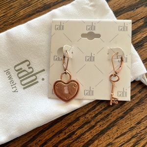 Cabi lock and key earrings